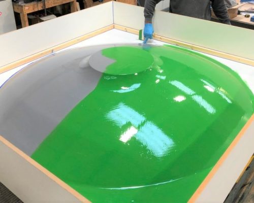 Gelcoat Application For A 2 Metre Commercial Lighting Unit