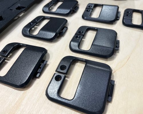 Paint Texture Applied To RIM Moulded Seatbelt Runner