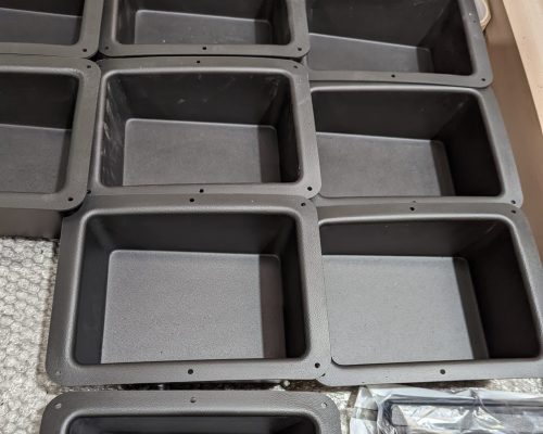 Vacuum Formed Black ABS Pinseal Tray Moulding